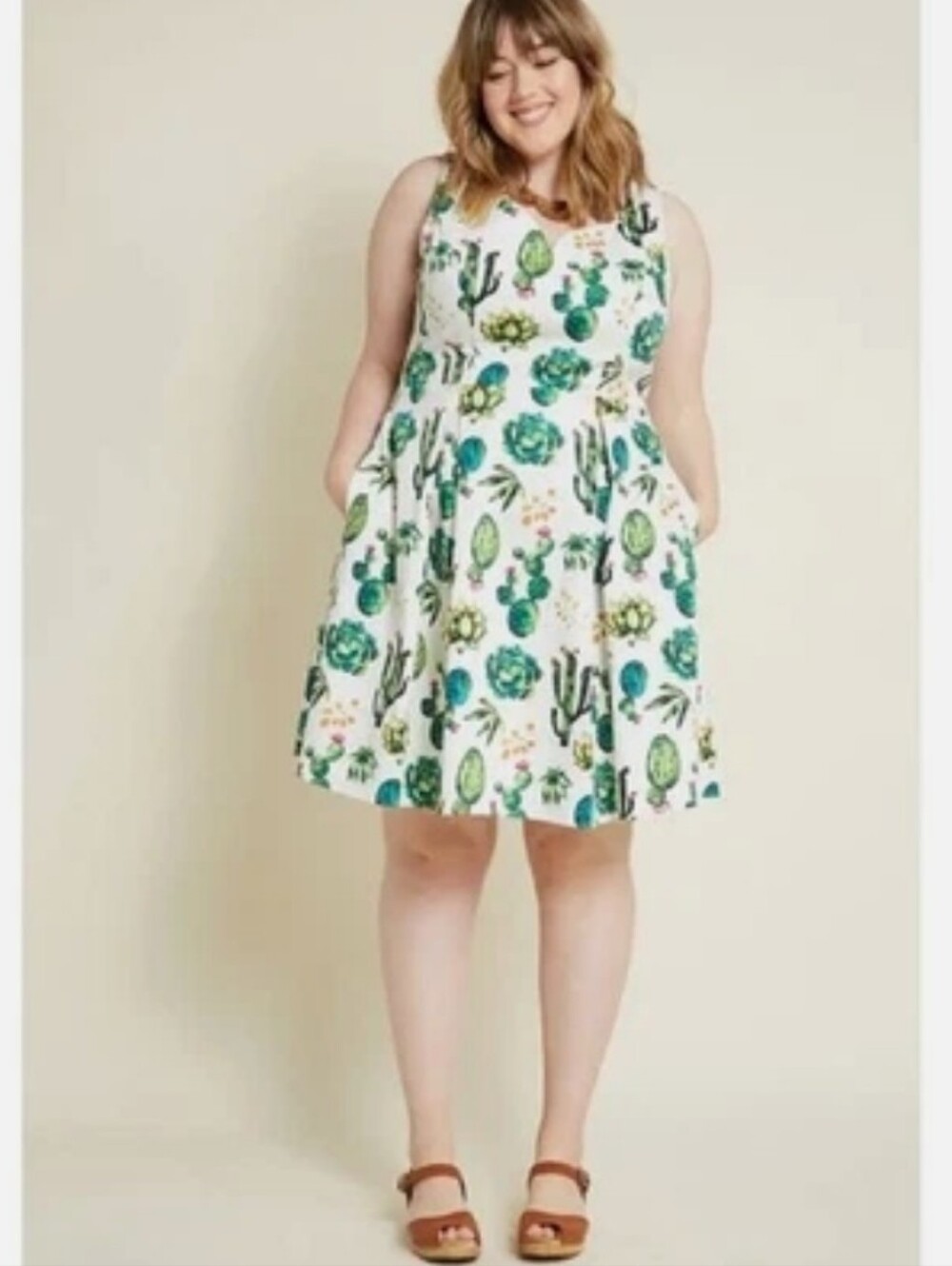 Dashing Darling Succulent A line Dress Size XL